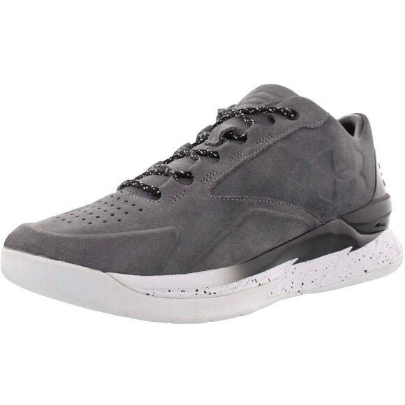 NWOT Under Armour UA Men's Suede Graphite Curry 1 Lux Low Basketball Shoes 8 - Picture 1 of 6